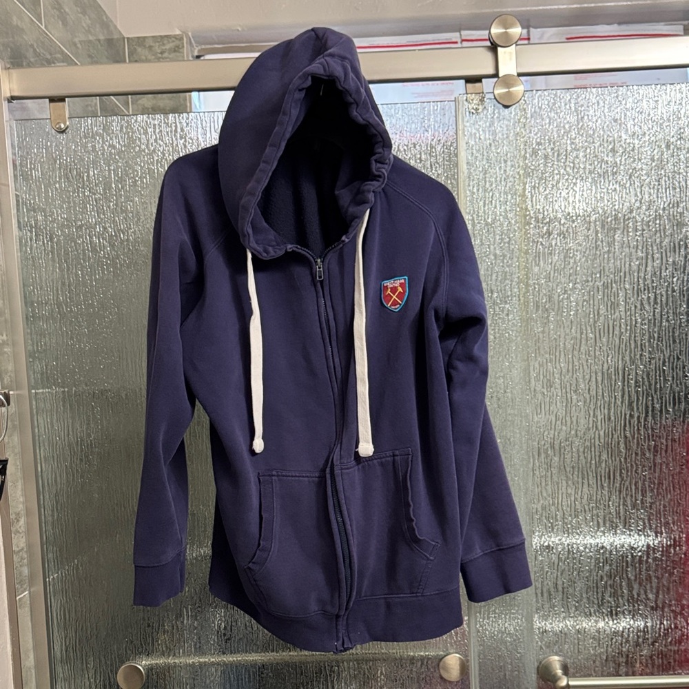West Ham United Navy Zip-Up Hoodie